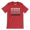 Athens Repeat Men/Unisex T-Shirt-Heather Red-Allegiant Goods Co. Vintage Sports Apparel