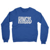 Kansas State Shape Text Midweight French Terry Crewneck Sweatshirt-Heather Royal-Allegiant Goods Co. Vintage Sports Apparel