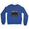 Mt. Rainier National Park Badge Midweight French Terry Crewneck Sweatshirt-Heather Royal-Allegiant Goods Co. Vintage Sports Apparel
