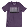 Manhattan Repeat Men/Unisex T-Shirt-Heather Team Purple-Allegiant Goods Co. Vintage Sports Apparel