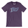 Utah Pennant Men/Unisex T-Shirt-Heather Team Purple-Allegiant Goods Co. Vintage Sports Apparel