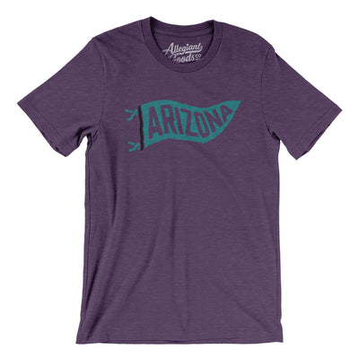 Arizona Pennant Men/Unisex T-Shirt-Heather Team Purple-Allegiant Goods Co. Vintage Sports Apparel