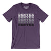 Denver Repeat Men/Unisex T-Shirt-Heather Team Purple-Allegiant Goods Co. Vintage Sports Apparel