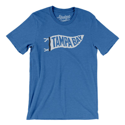 Tampa Bay Pennant Men/Unisex T-Shirt-Heather True Royal-Allegiant Goods Co. Vintage Sports Apparel