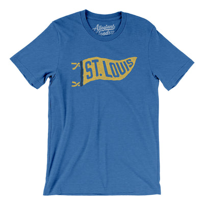 St Louis Pennant Men/Unisex T-Shirt-Heather True Royal-Allegiant Goods Co. Vintage Sports Apparel