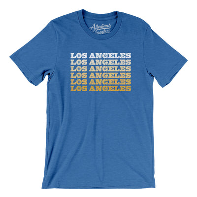 Los Angeles Repeat Men/Unisex T-Shirt-Heather True Royal-Allegiant Goods Co. Vintage Sports Apparel