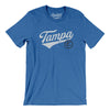 Tampa Vintage Script Men/Unisex T-Shirt-Heather True Royal-Allegiant Goods Co. Vintage Sports Apparel