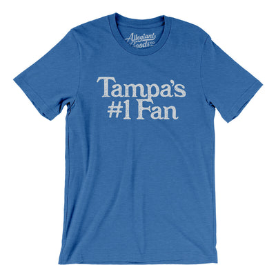 Tampa's Number 1 Fan Men/Unisex T-Shirt-Heather True Royal-Allegiant Goods Co. Vintage Sports Apparel