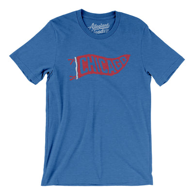 Chicago Pennant Men/Unisex T-Shirt-Heather True Royal-Allegiant Goods Co. Vintage Sports Apparel