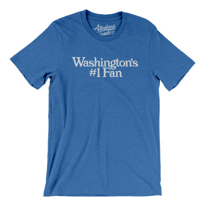 Washington's Number 1 Fan Men/Unisex T-Shirt-Heather True Royal-Allegiant Goods Co. Vintage Sports Apparel