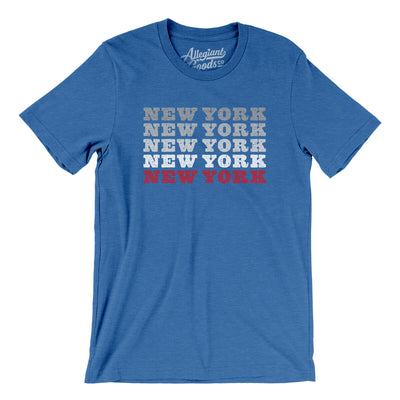 New York Repeat Men/Unisex T-Shirt-Heather True Royal-Allegiant Goods Co. Vintage Sports Apparel