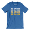 St Louis Repeat Men/Unisex T-Shirt-Heather True Royal-Allegiant Goods Co. Vintage Sports Apparel