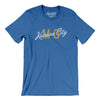 Kansas City Mo Overprinted Men/Unisex T-Shirt-Heather True Royal-Allegiant Goods Co. Vintage Sports Apparel