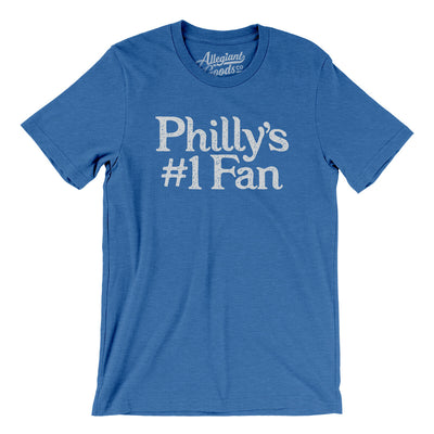 Philly's Number 1 Fan Men/Unisex T-Shirt-Heather True Royal-Allegiant Goods Co. Vintage Sports Apparel