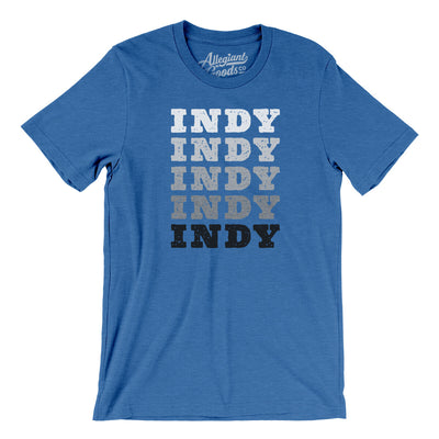 Indy Repeat Men/Unisex T-Shirt-Heather True Royal-Allegiant Goods Co. Vintage Sports Apparel