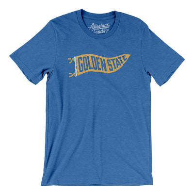 Golden State Pennant Men/Unisex T-Shirt-Heather True Royal-Allegiant Goods Co. Vintage Sports Apparel