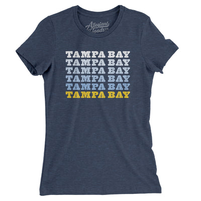 Tampa Bay Repeat Women's T-Shirt-Indigo-Allegiant Goods Co. Vintage Sports Apparel