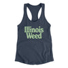 Illinois Weed Women's Racerback Tank-Indigo-Allegiant Goods Co. Vintage Sports Apparel