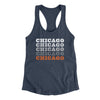 Chicago Repeat Women's Racerback Tank-Indigo-Allegiant Goods Co. Vintage Sports Apparel