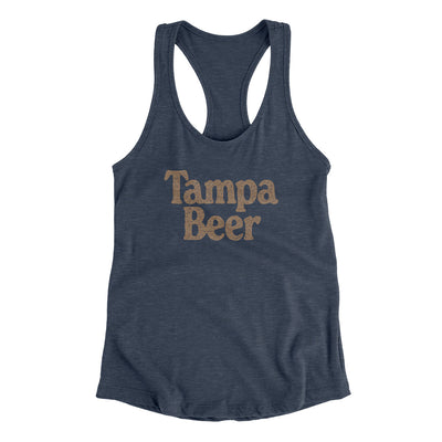 Tampa Beer Women's Racerback Tank-Indigo-Allegiant Goods Co. Vintage Sports Apparel