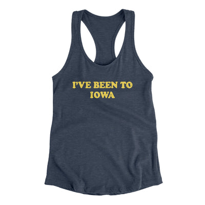 I've Been To Iowa Women's Racerback Tank-Indigo-Allegiant Goods Co. Vintage Sports Apparel