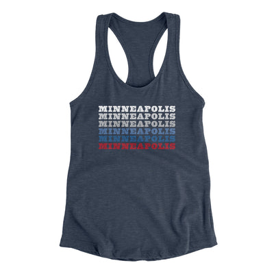 Minneapolis Repeat Women's Racerback Tank-Indigo-Allegiant Goods Co. Vintage Sports Apparel