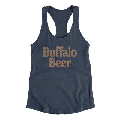 Buffalo Beer Women's Racerback Tank-Indigo-Allegiant Goods Co. Vintage Sports Apparel