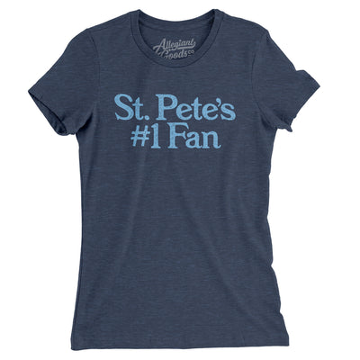 St Pete's Number 1 Fan Women's T-Shirt-Indigo-Allegiant Goods Co. Vintage Sports Apparel