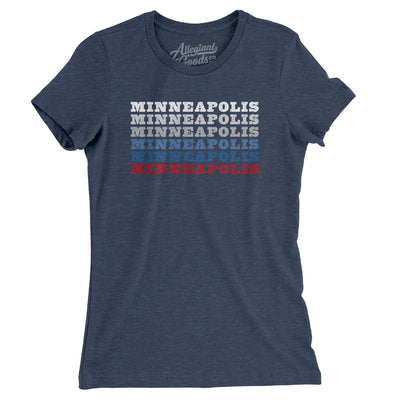 Minneapolis Repeat Women's T-Shirt-Indigo-Allegiant Goods Co. Vintage Sports Apparel