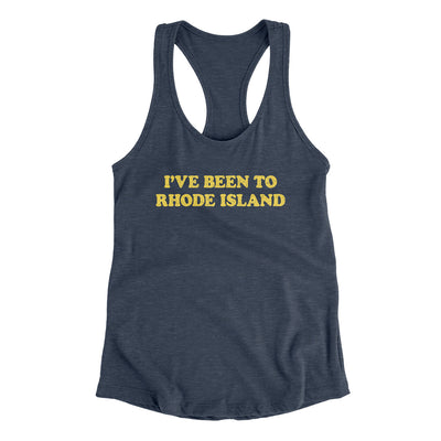 I've Been To Rhode Island Women's Racerback Tank-Indigo-Allegiant Goods Co. Vintage Sports Apparel