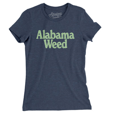 Alabama Weed Women's T-Shirt-Indigo-Allegiant Goods Co. Vintage Sports Apparel