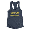 There's No Place Like Rhode Island Women's Racerback Tank-Indigo-Allegiant Goods Co. Vintage Sports Apparel
