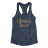 Illinois Beer Women's Racerback Tank-Indigo-Allegiant Goods Co. Vintage Sports Apparel