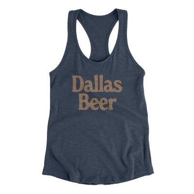 Dallas Beer Women's Racerback Tank-Indigo-Allegiant Goods Co. Vintage Sports Apparel