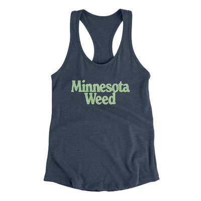 Minnesota Weed Women's Racerback Tank-Indigo-Allegiant Goods Co. Vintage Sports Apparel