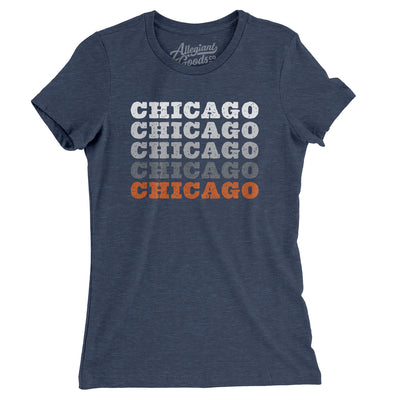 Chicago Repeat Women's T-Shirt-Indigo-Allegiant Goods Co. Vintage Sports Apparel