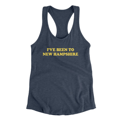 I've Been To New Hampshire Women's Racerback Tank-Indigo-Allegiant Goods Co. Vintage Sports Apparel