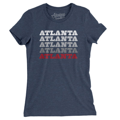 Atlanta Repeat Women's T-Shirt-Indigo-Allegiant Goods Co. Vintage Sports Apparel