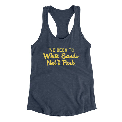 I've Been To White Sands National Park Women's Racerback Tank-Indigo-Allegiant Goods Co. Vintage Sports Apparel