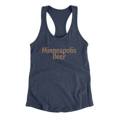 Minneapolis Beer Women's Racerback Tank-Indigo-Allegiant Goods Co. Vintage Sports Apparel