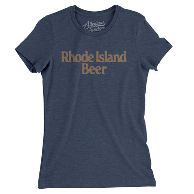 Rhode Island Beer Women's T-Shirt-Indigo-Allegiant Goods Co. Vintage Sports Apparel