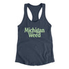 Michigan Weed Women's Racerback Tank-Indigo-Allegiant Goods Co. Vintage Sports Apparel