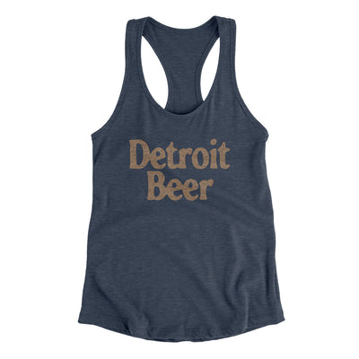 Detroit Beer Women's Racerback Tank-Indigo-Allegiant Goods Co. Vintage Sports Apparel