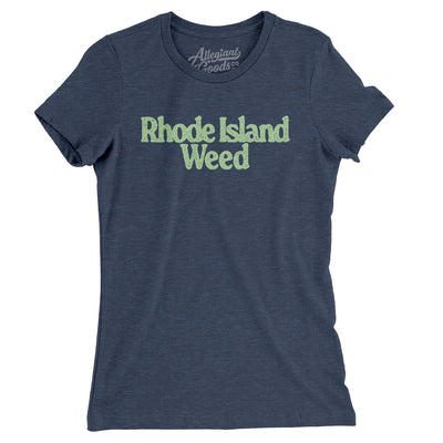 Rhode Island Weed Women's T-Shirt-Indigo-Allegiant Goods Co. Vintage Sports Apparel