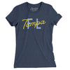 Tampa Fl Overprinted Women's T-Shirt-Indigo-Allegiant Goods Co. Vintage Sports Apparel