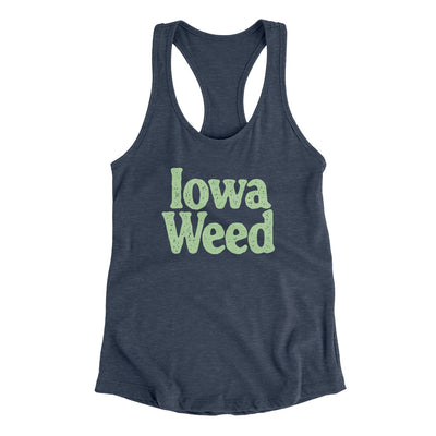 Iowa Weed Women's Racerback Tank-Indigo-Allegiant Goods Co. Vintage Sports Apparel