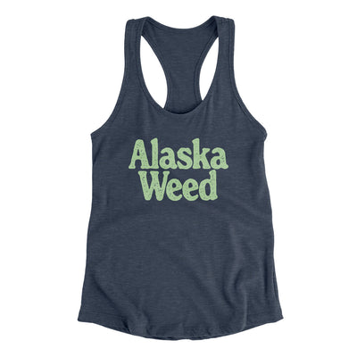 Alaska Weed Women's Racerback Tank-Indigo-Allegiant Goods Co. Vintage Sports Apparel