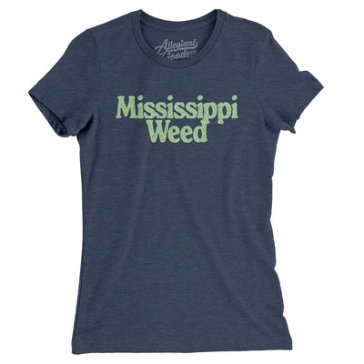 Mississippi Weed Women's T-Shirt-Indigo-Allegiant Goods Co. Vintage Sports Apparel