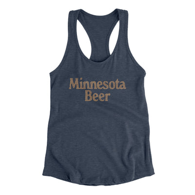 Minnesota Beer Women's Racerback Tank-Indigo-Allegiant Goods Co. Vintage Sports Apparel