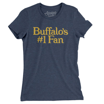 Buffalo's Number 1 Fan Women's T-Shirt-Indigo-Allegiant Goods Co. Vintage Sports Apparel